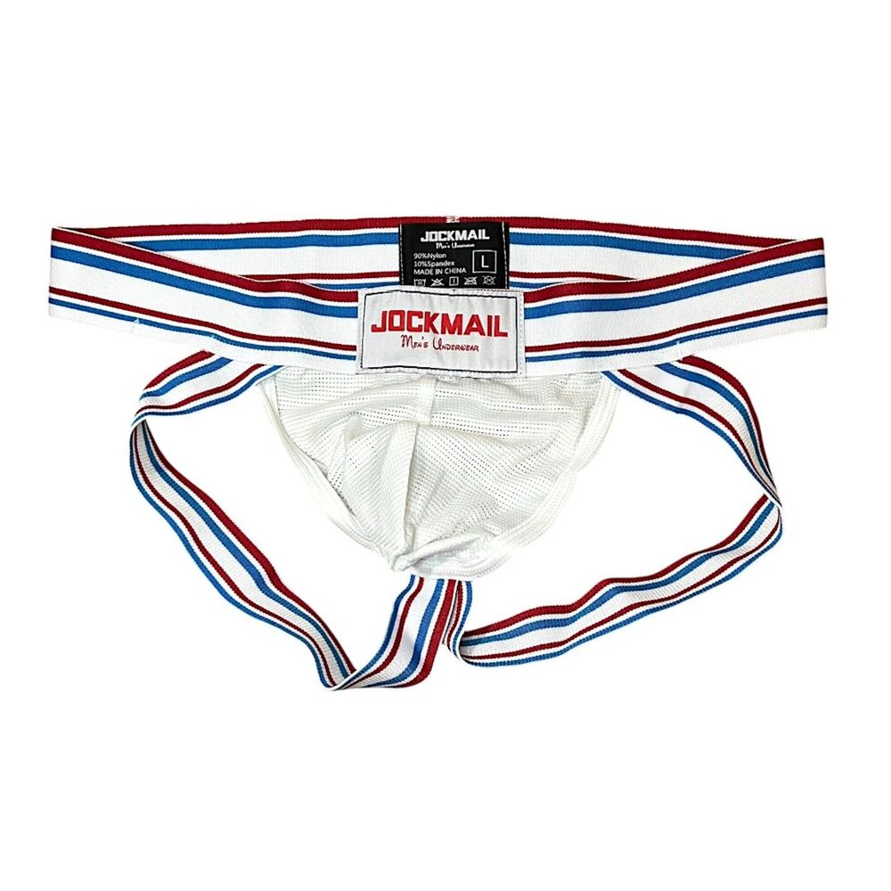 Jockmail Intensity Mesh Jockstrap JM242 White Size Large (30-32)